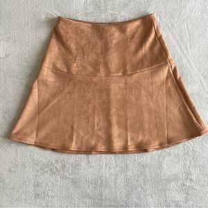 Nwt Anne Klein Tan Suede skater Skirts size 14